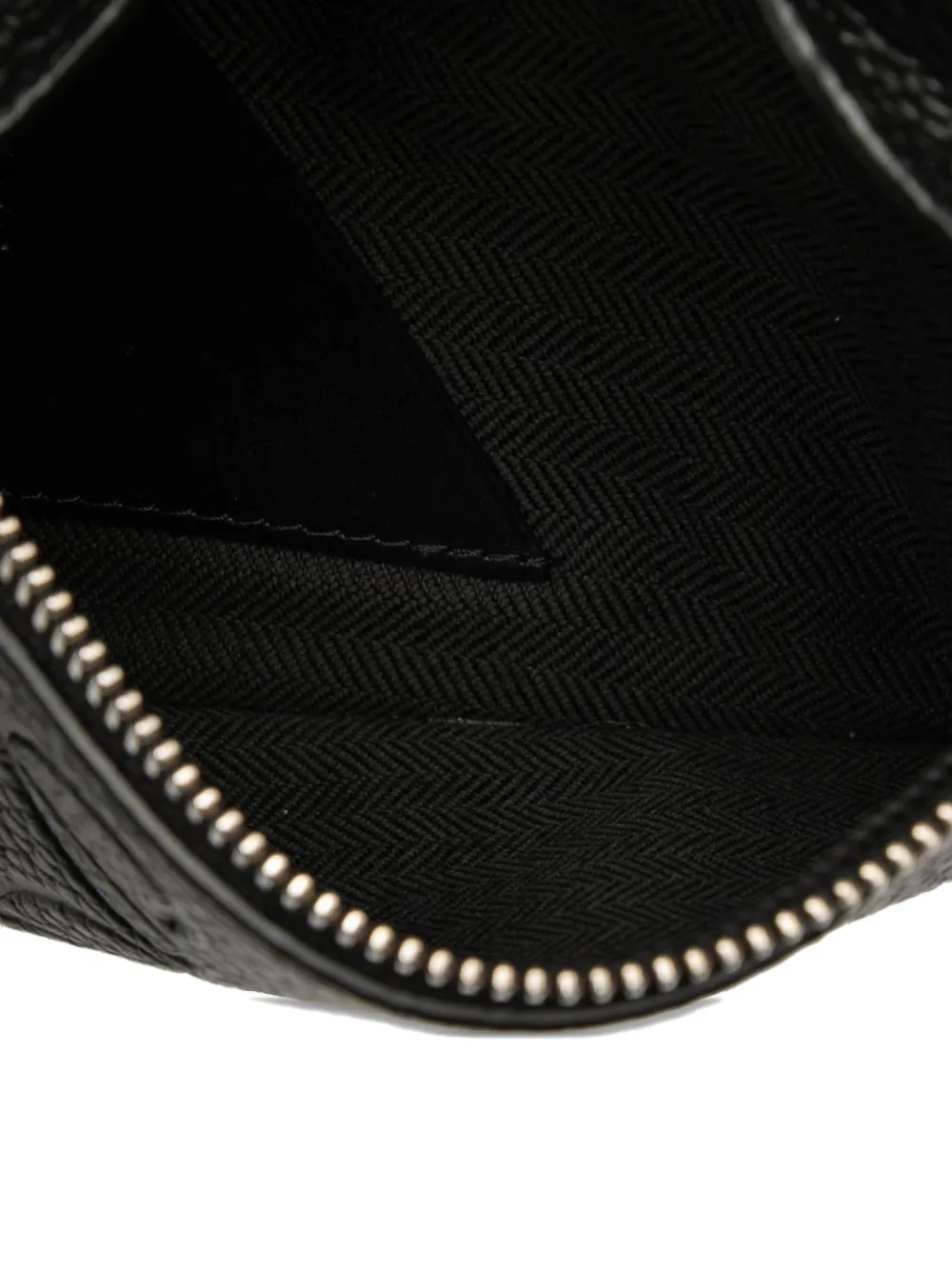 Pre-owned Loewe 2023 Grained Calfskin Vertical T Pocket Pouch Crossbody Bag In Black