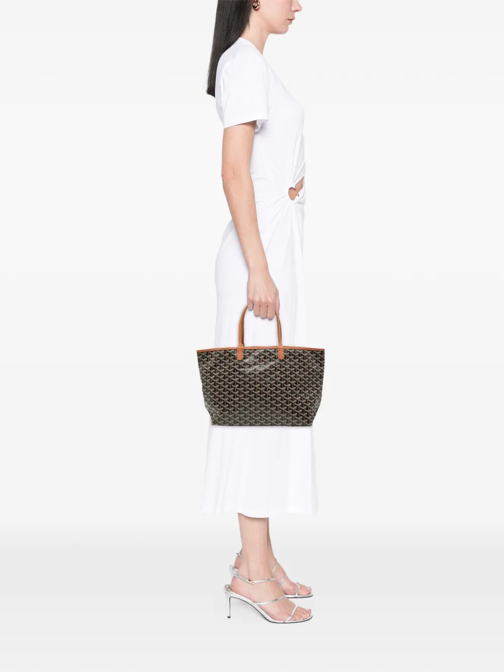 Pre-owned Goyard 2022 Ine Saint Louis Pm Tote Bag In Black