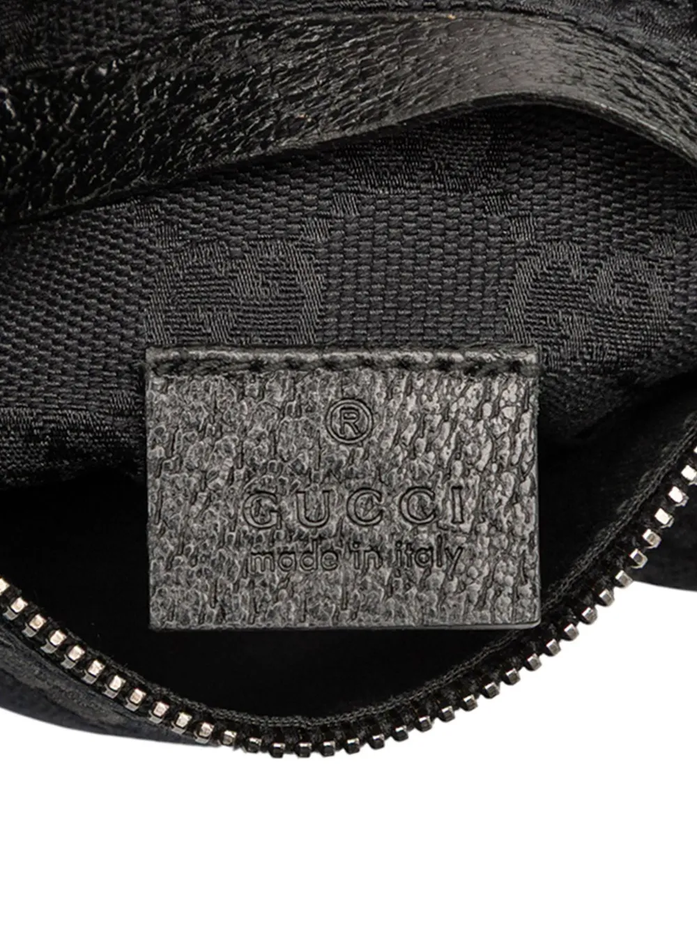 Pre-owned Gucci 2000-2015 Gg Canvas Double Pocket Belt Bag In Black