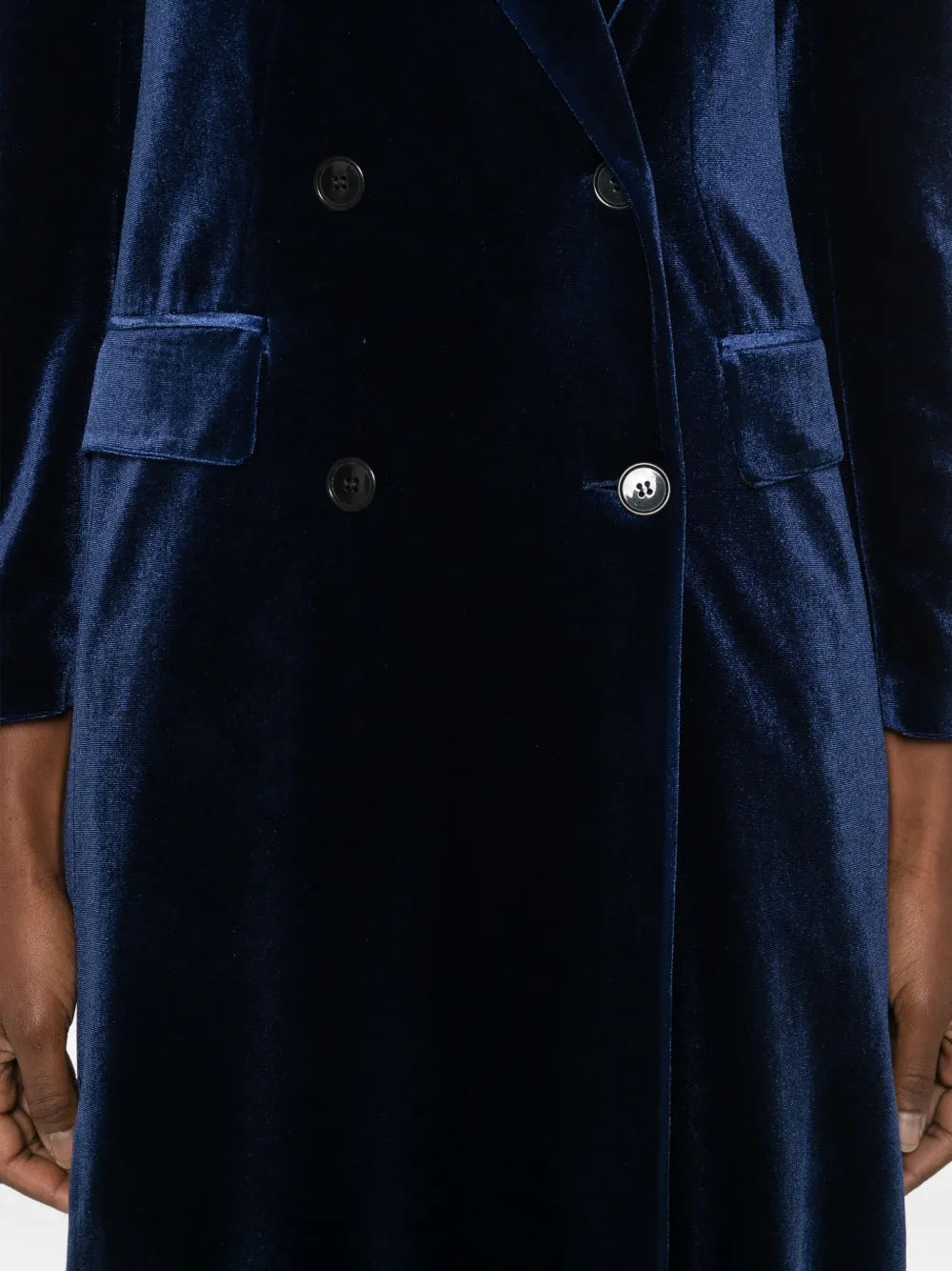 Blanca Vita Jas met dubbele rij knopen Blauw