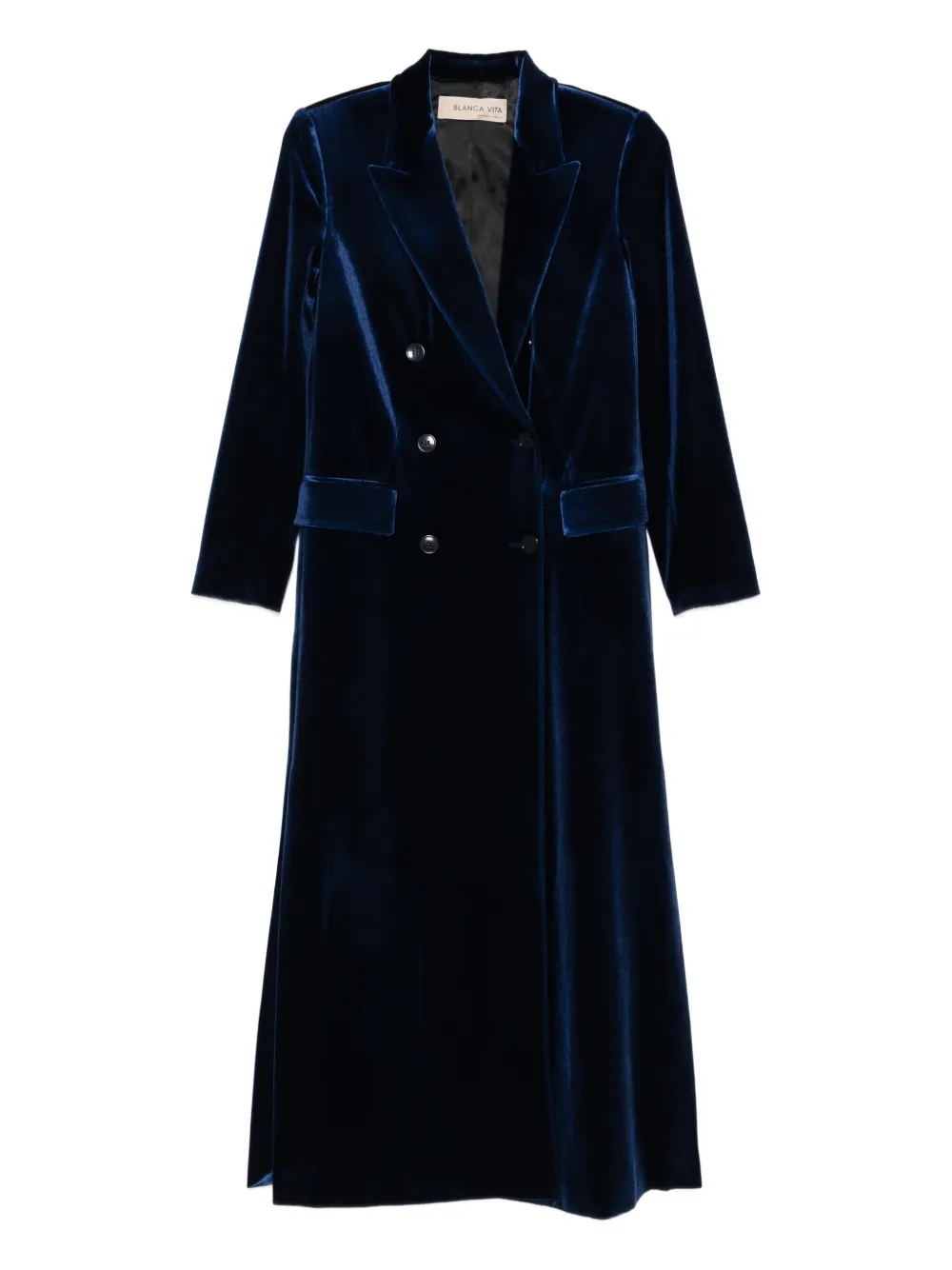 Blanca Vita double-breasted coat - Blue