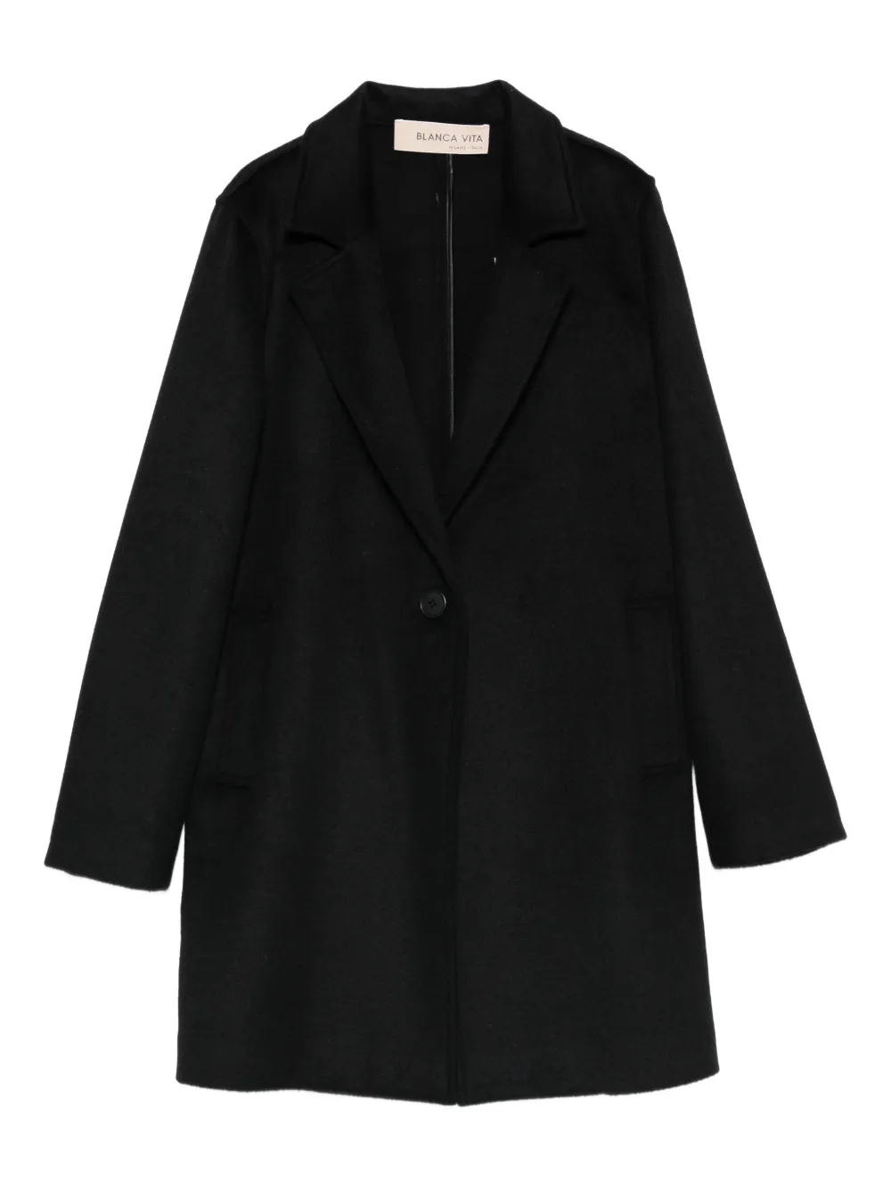 Blanca Vita notched coat - Black