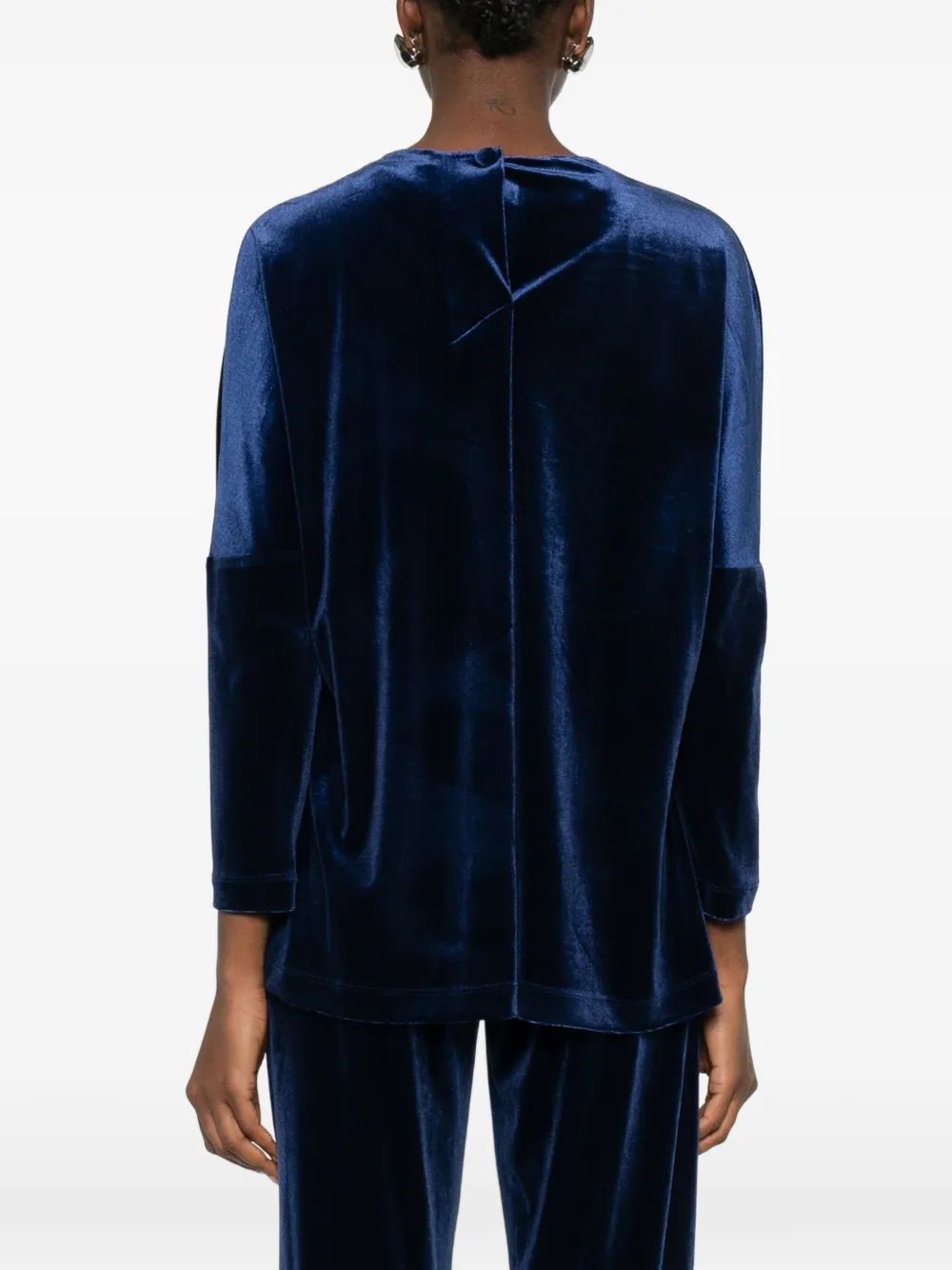 Blanca Vita Fluwelen top met lange mouwen Blauw