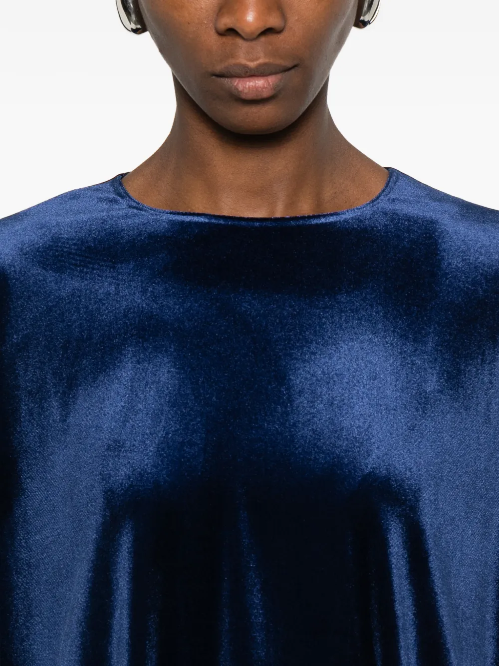 Blanca Vita Fluwelen top met lange mouwen Blauw