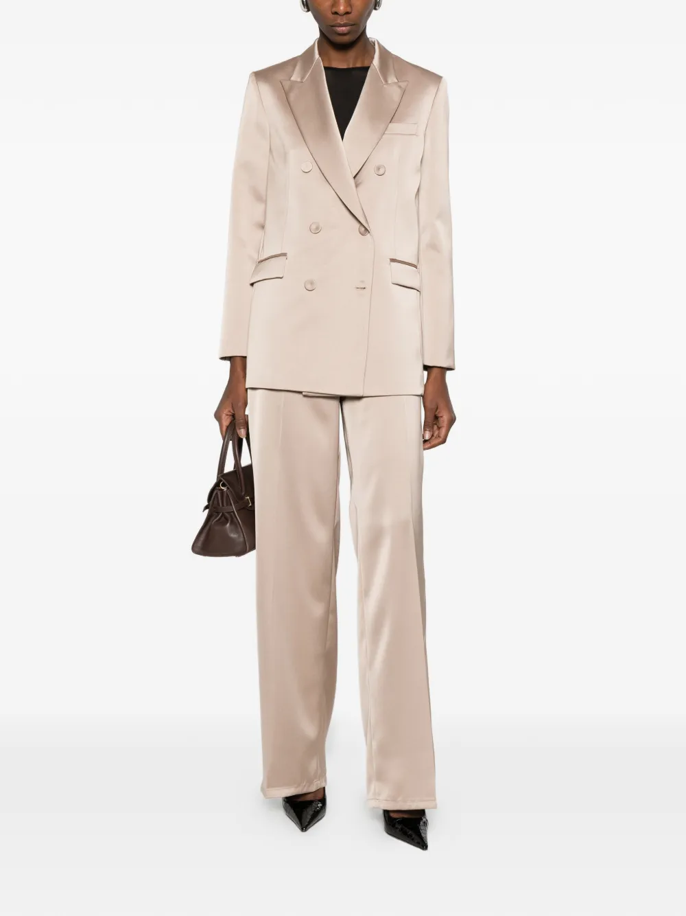Blanca Vita Blazer met dubbele rij knopen Beige
