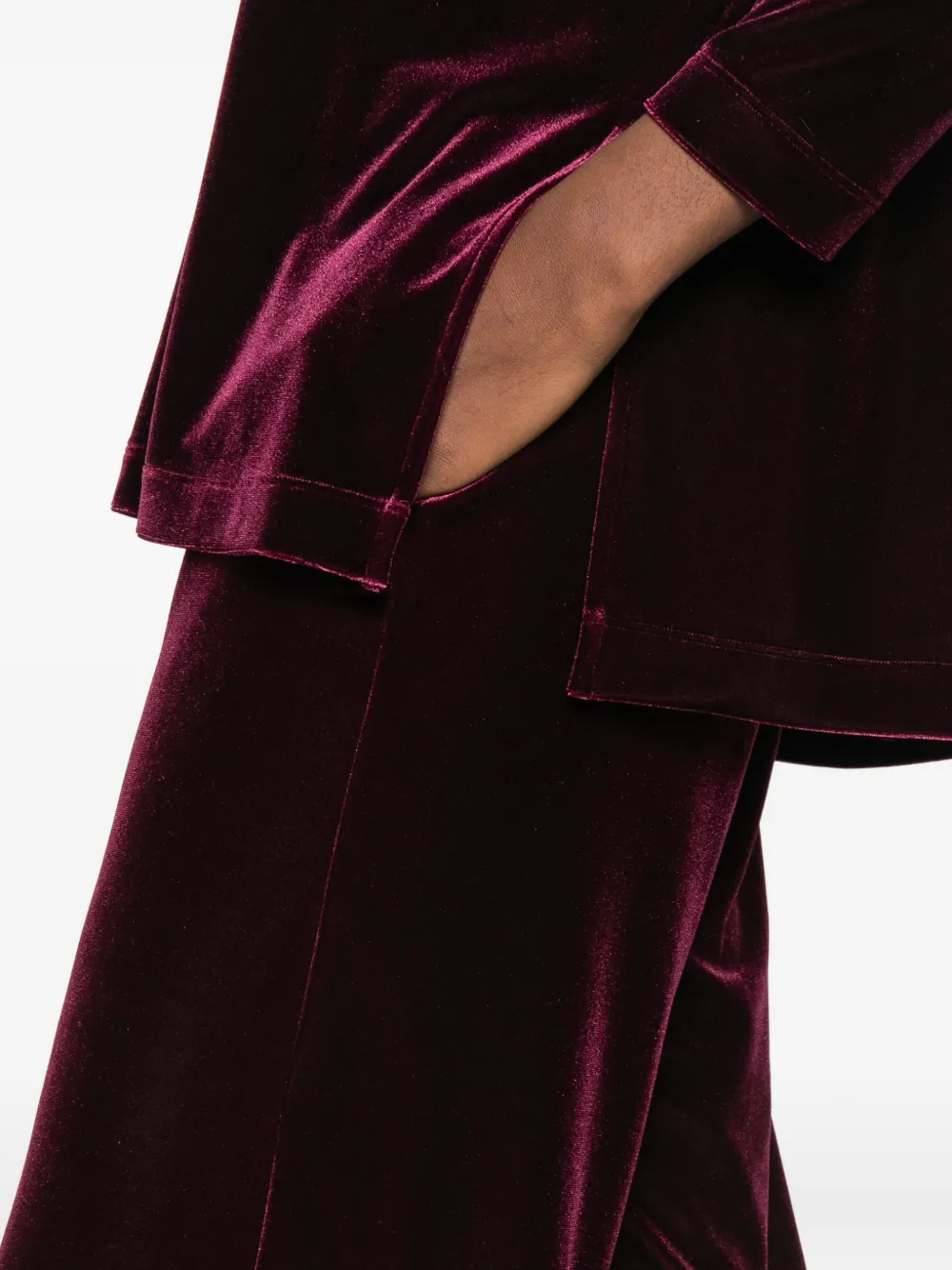 Blanca Vita Fluwelen straight broek Paars