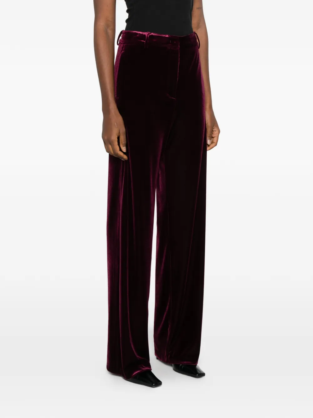 Blanca Vita Fluwelen straight broek Paars