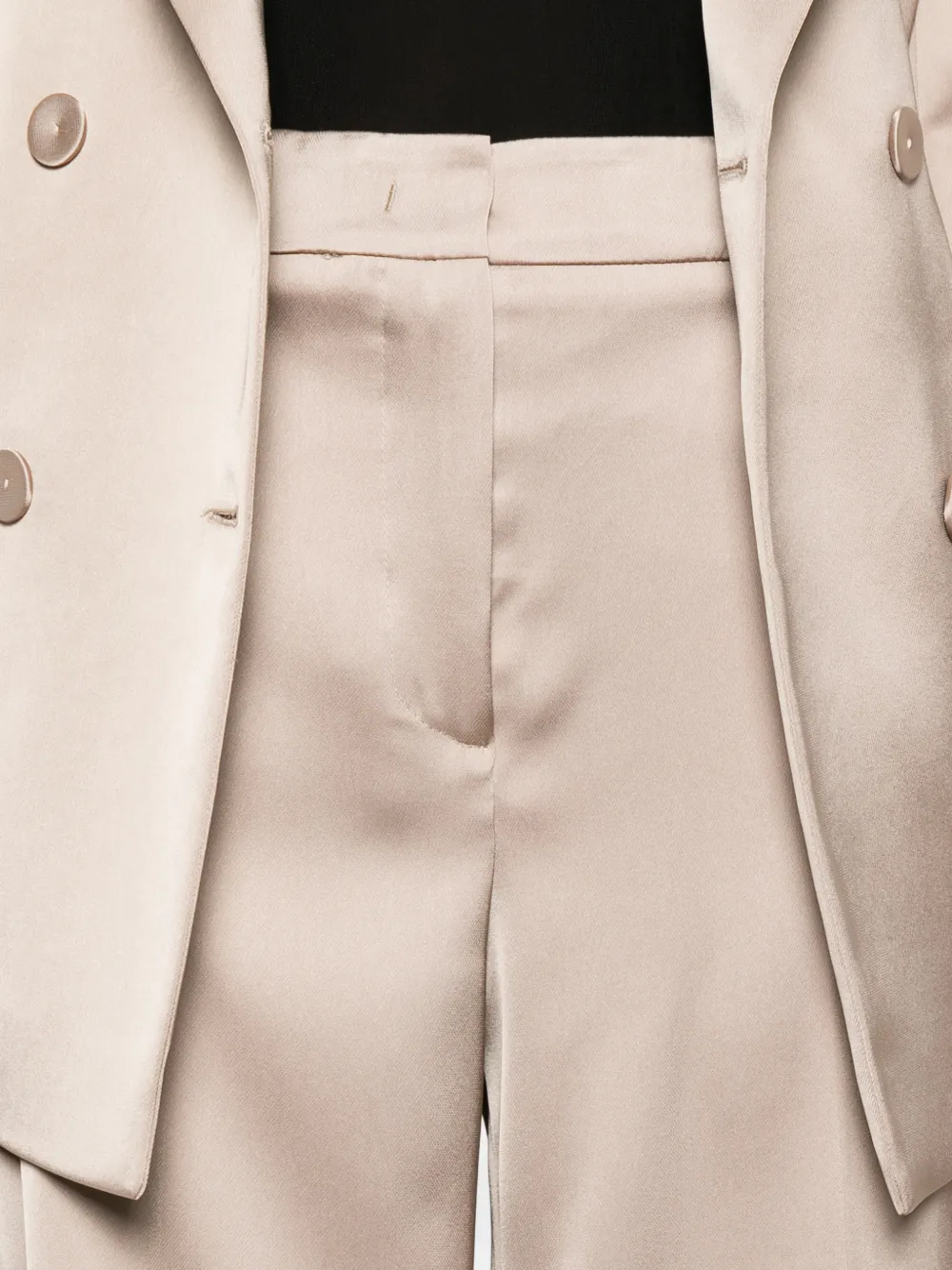Blanca Vita Palazzo broek met wijde pijpen Beige