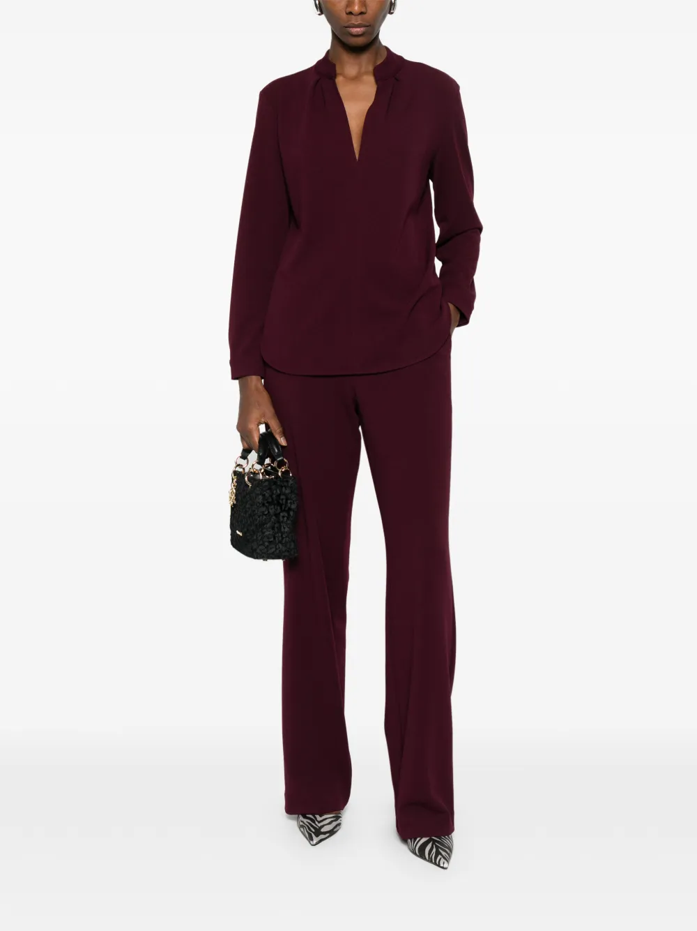 Blanca Vita V-neck blouse - Rood