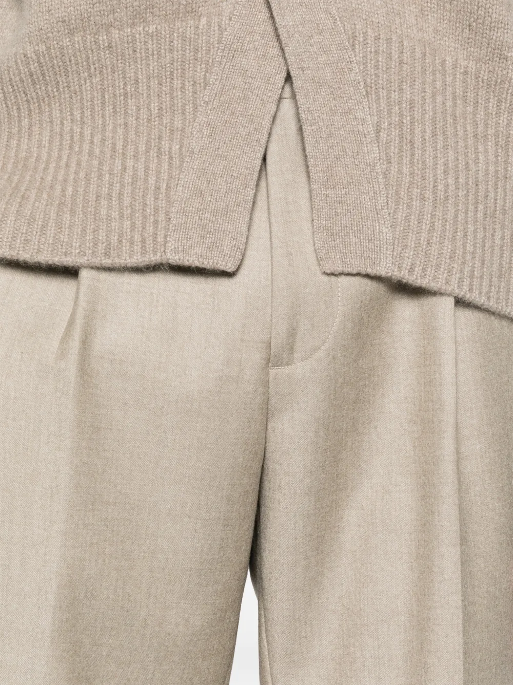 Dell'oglio Geplooide pantalon Beige