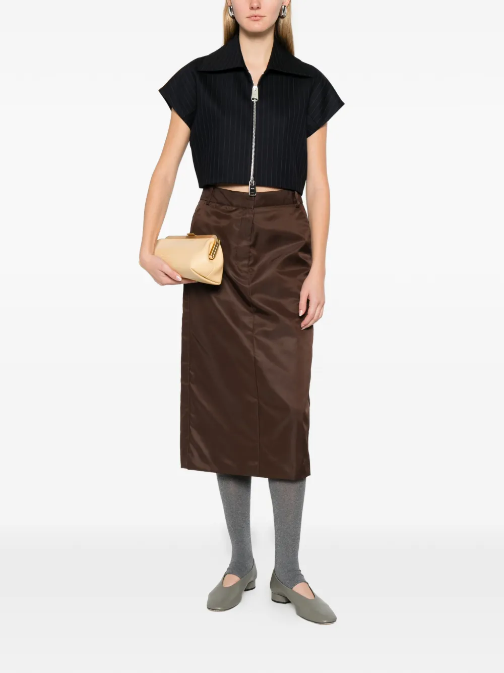 Tibi front-vent midi skirt | Straight Skirts | Image 2