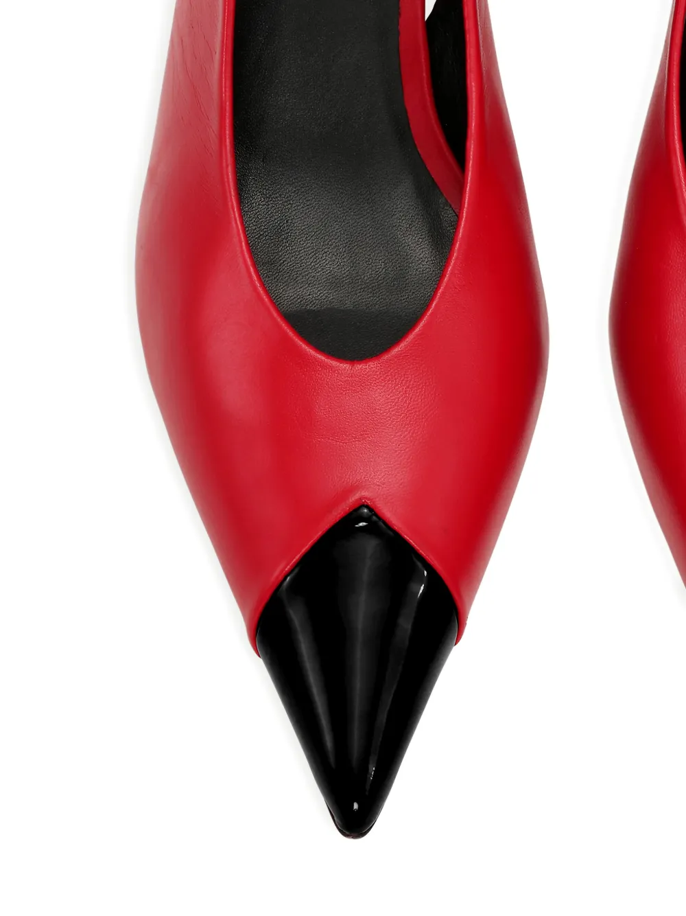  Rotate Birger Christensen Slingback Leather Pumps - Red 