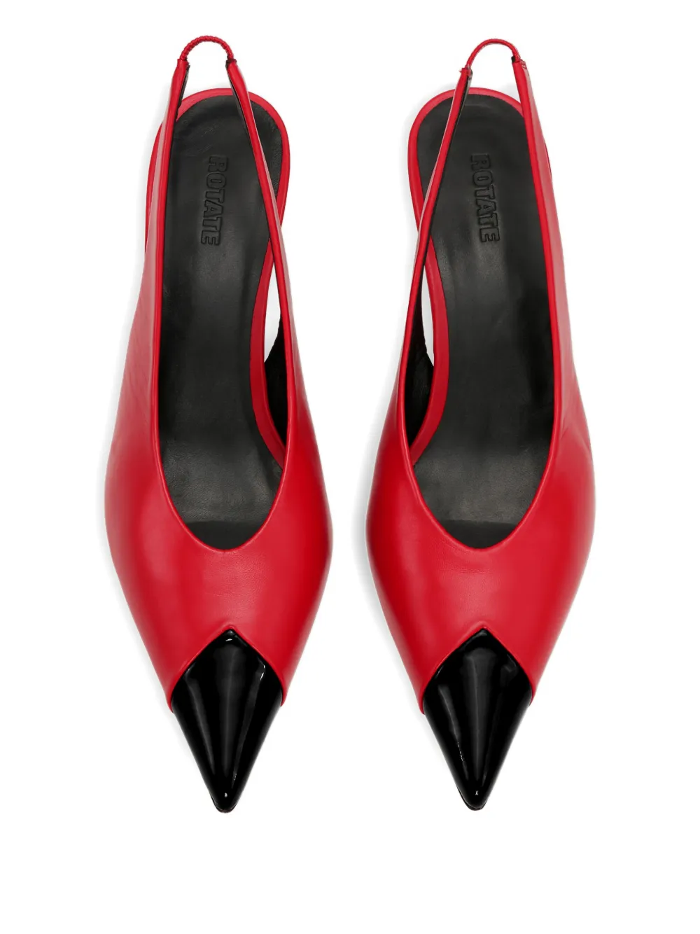  Rotate Birger Christensen Slingback Leather Pumps - Red 