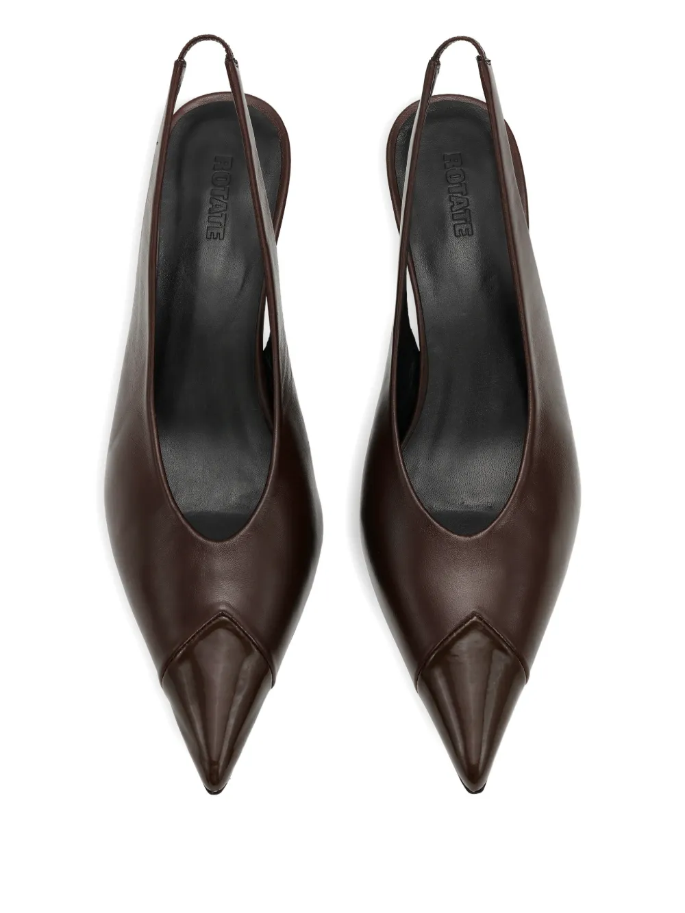  Rotate Birger Christensen Slingback Leather Pumps - Brown 