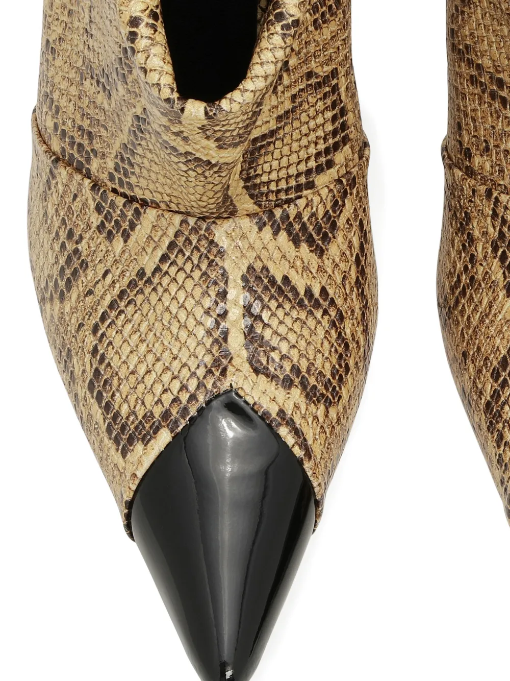  Rotate Birger Christensen Pointed-toe Leather Boots - Neutrals 