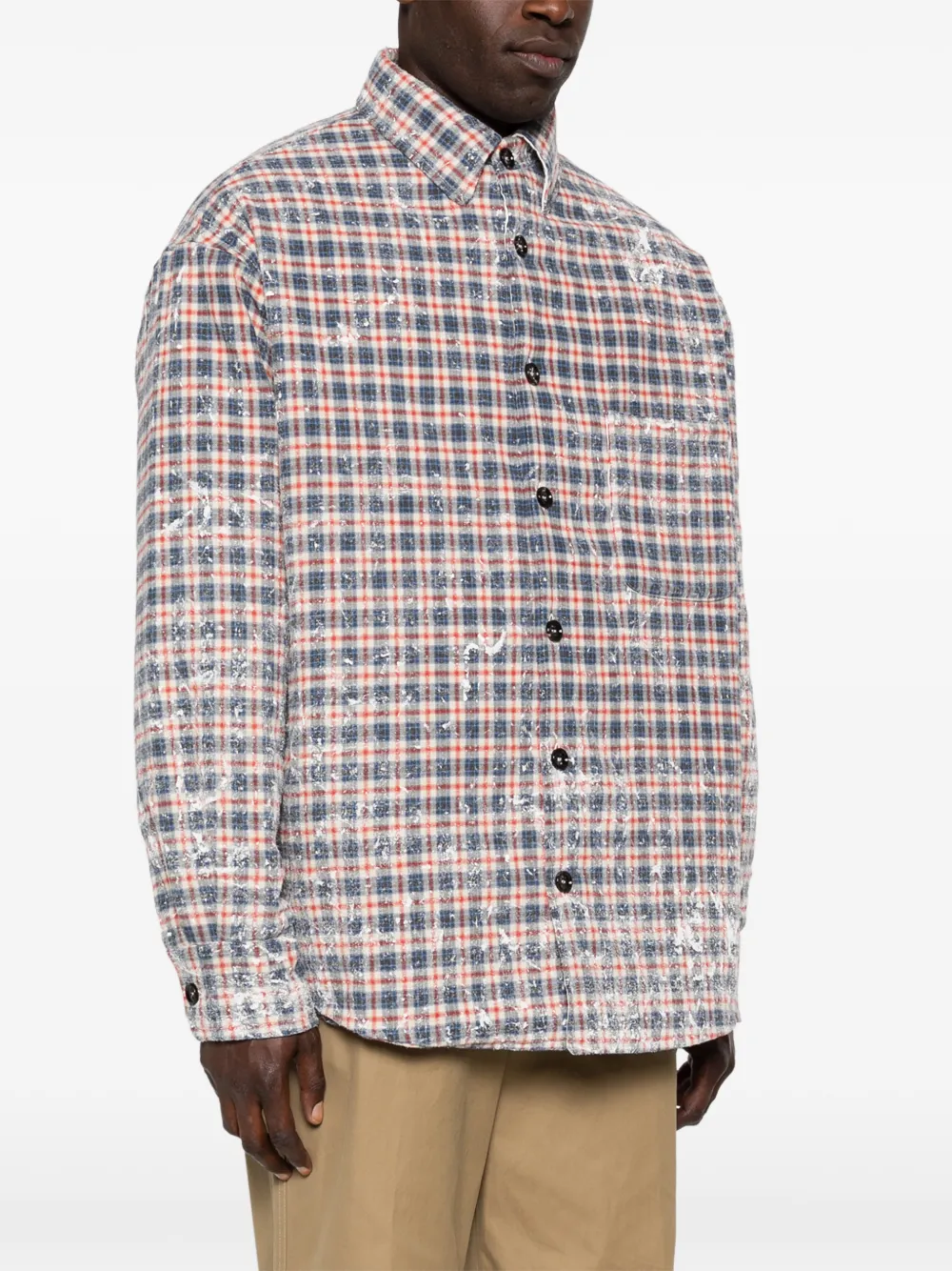  Lc23 Check Buttoned Shirt - Blue 