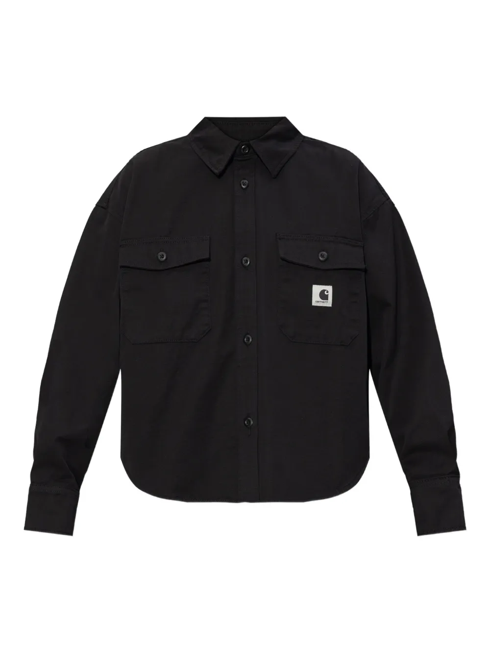 Carhartt WIP buttoned patch-pocket shirt | Black | Image 1