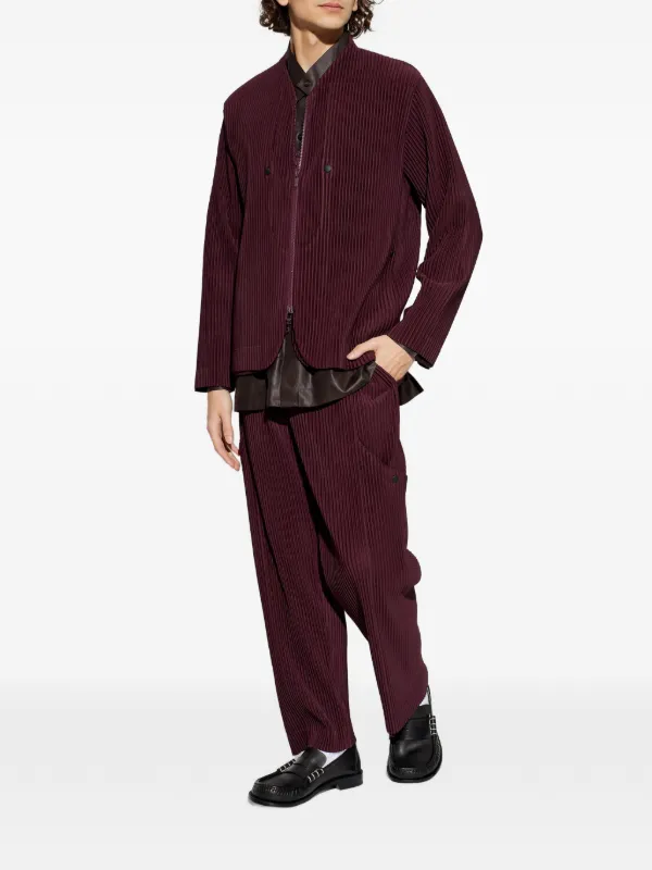 Homme Plissé Issey Miyake Quarry zip-up Jacket | Red | FARFETCH AO