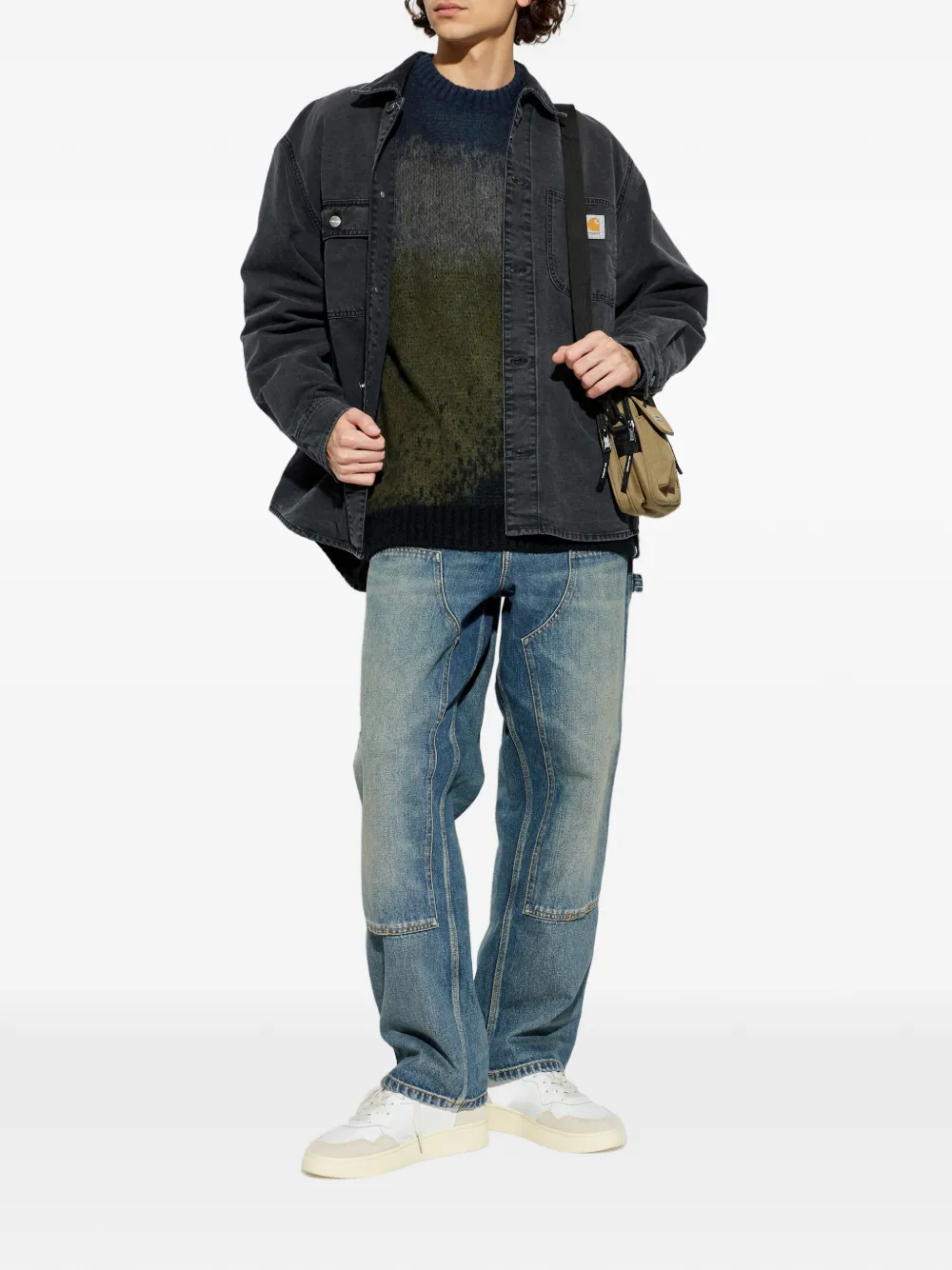 Carhartt WIP logo-patch pocket shirt - Grijs