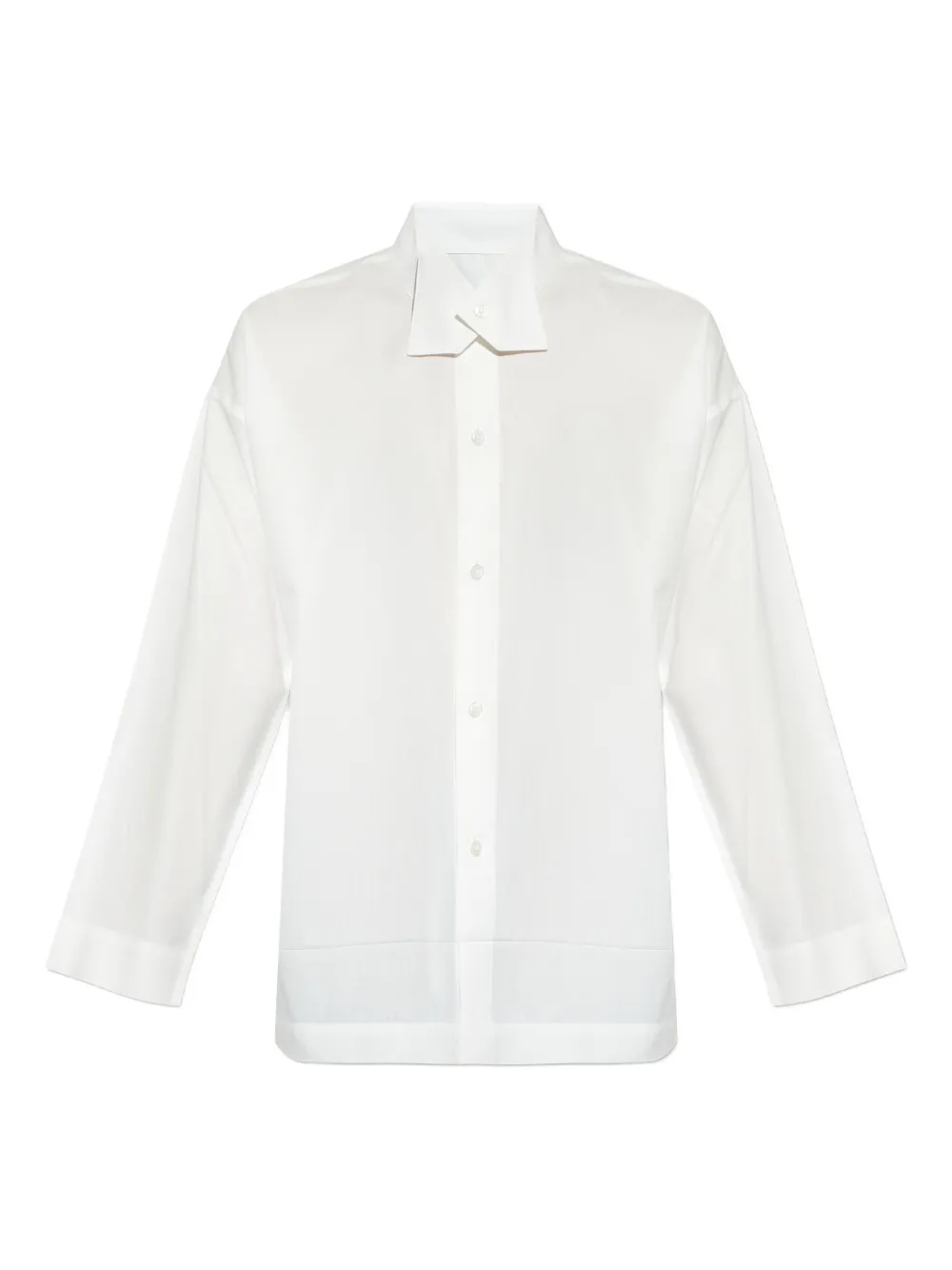 Issey Miyake Collar Buttoned Shirt In White