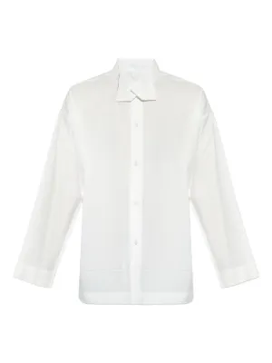 Yohji Yamamoto Asymmetric long-sleeve Shirt | White | FARFETCH