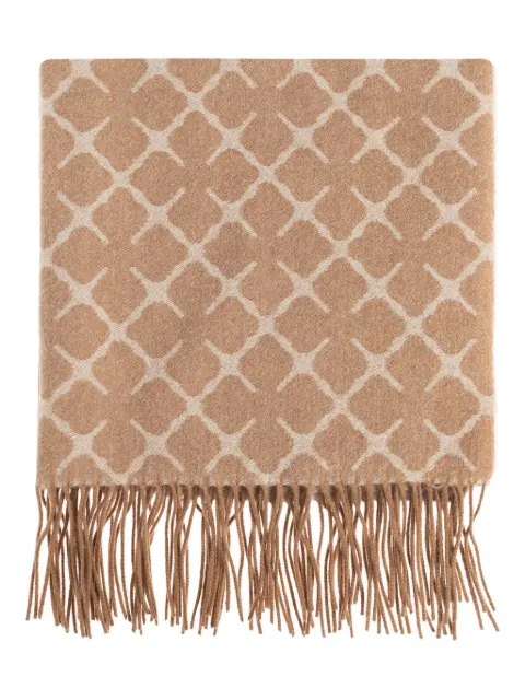 By Malene Birger geometric-pattern fringed scarf