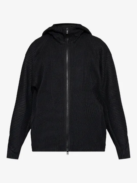Homme Plissé Issey Miyake Wickerwork hooded jacket