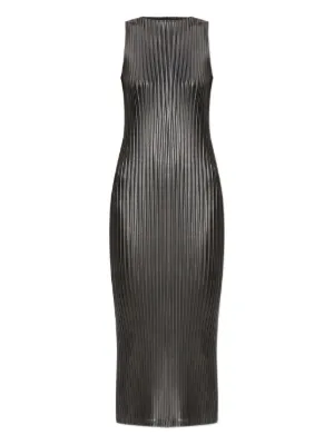 maison close striped midi dress Maison Close Striped Midi Dress | Black