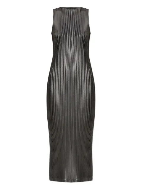 Issey Miyake vestido midi con pliegues sin mangas