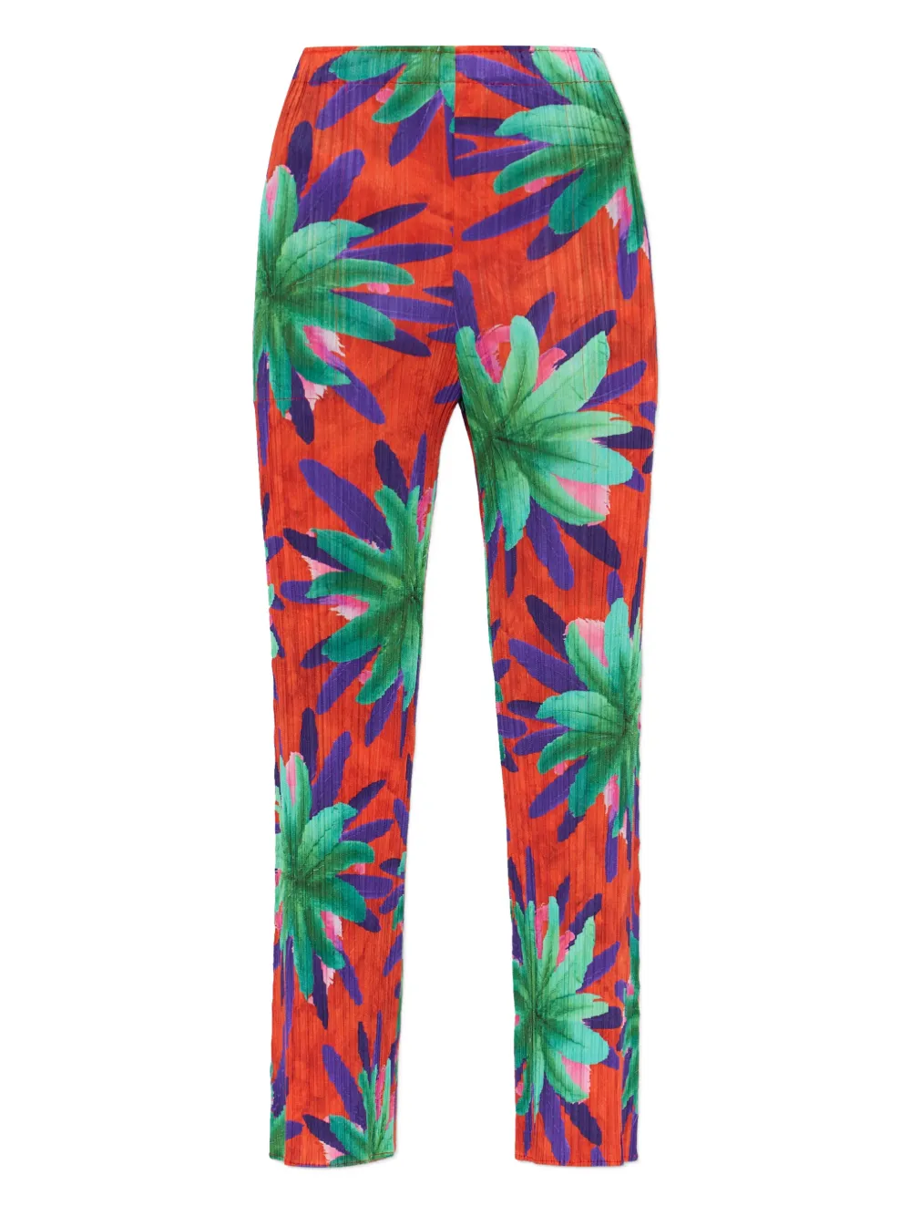 Pleats Please Issey Miyake Hose mit Blumen-Print | Rot | Image 1