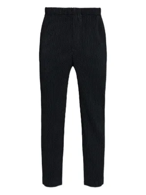 Homme Plissé Issey Miyake Basic プリーツ テーパードパンツ | ブルー