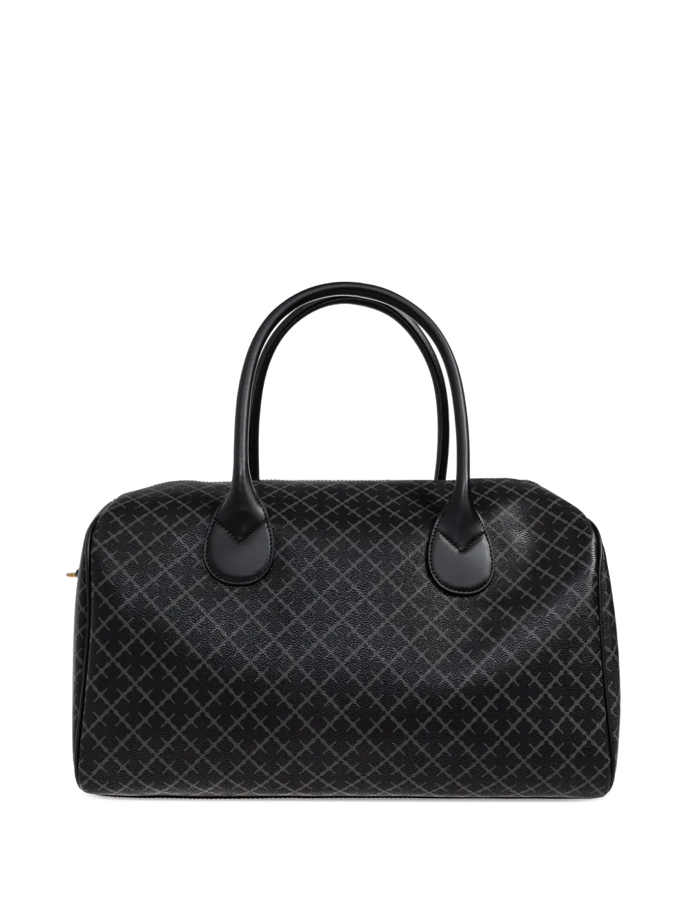 By Malene Birger Lullu Small patterned top handle tote bag - Nero