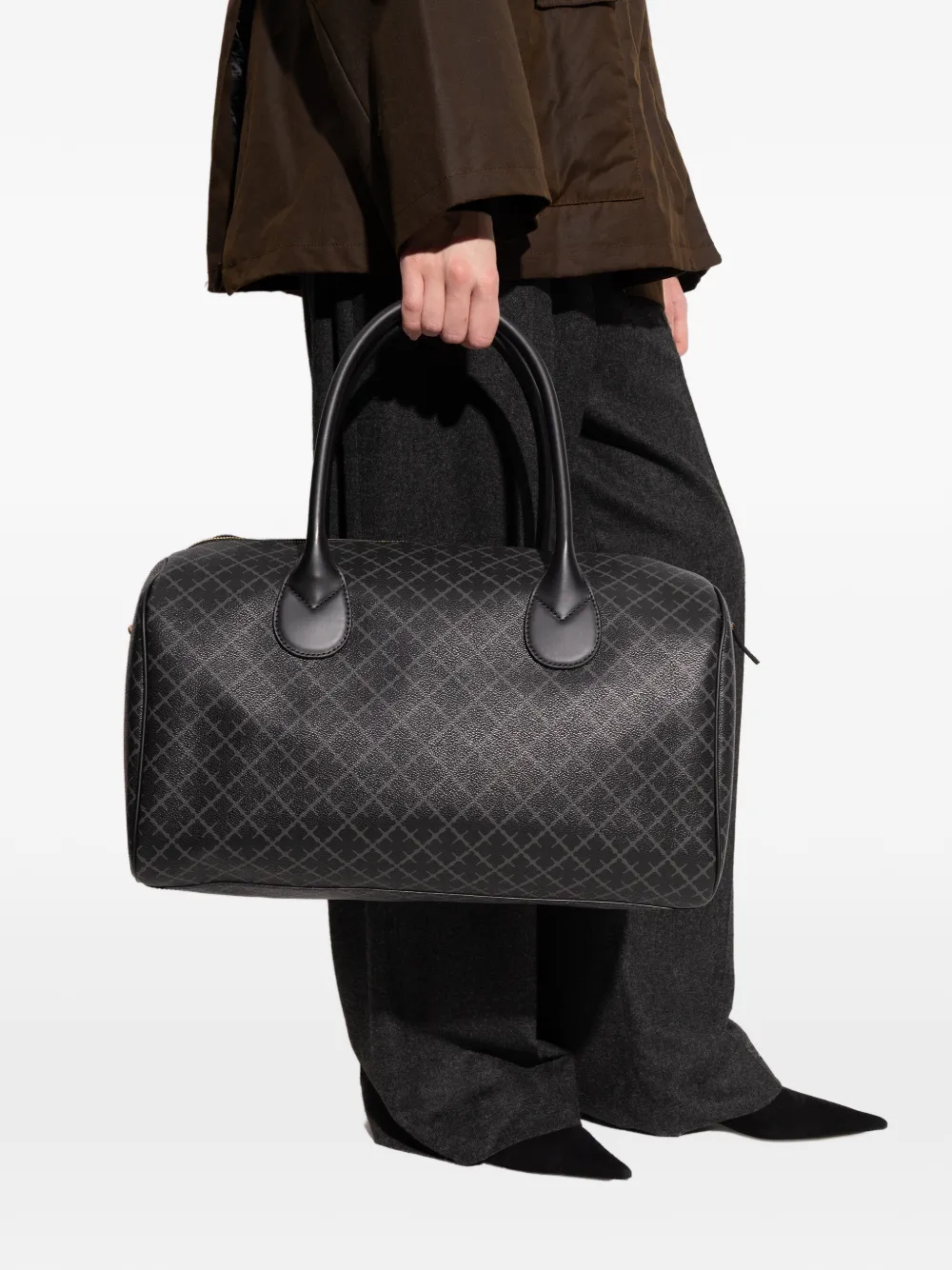 Lullu Small Patterned Top Handle Tote Bag