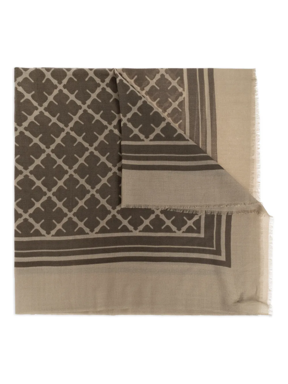 By Malene Birger patterned fringed scarf - Toni neutri