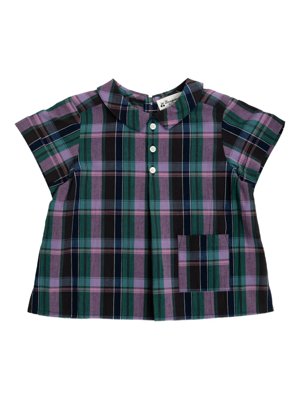 Bonpoint checked top - Violett