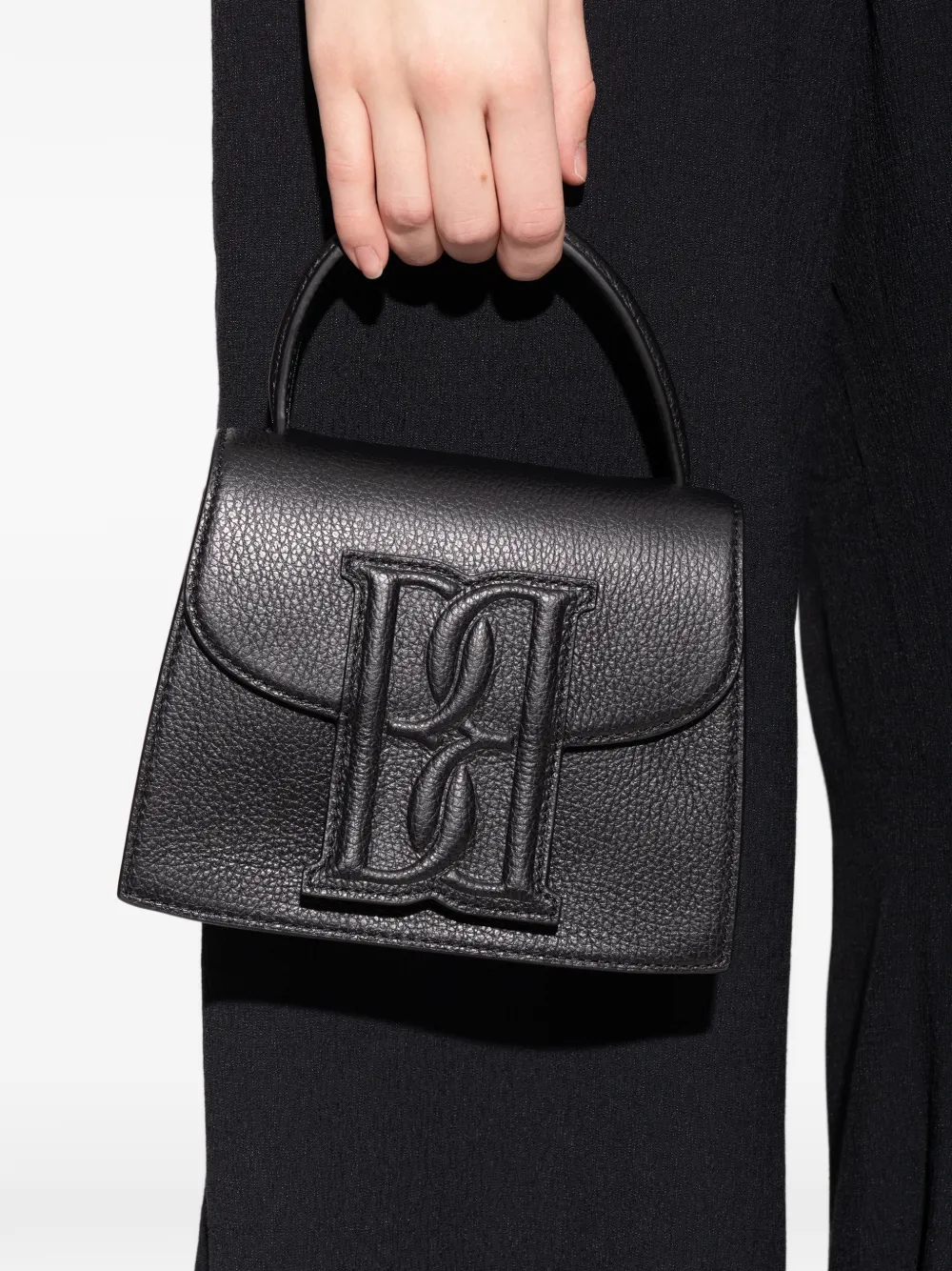  By Malene Birger Ramil Logo-embossed Top-handle Cross Body Bag - Black 