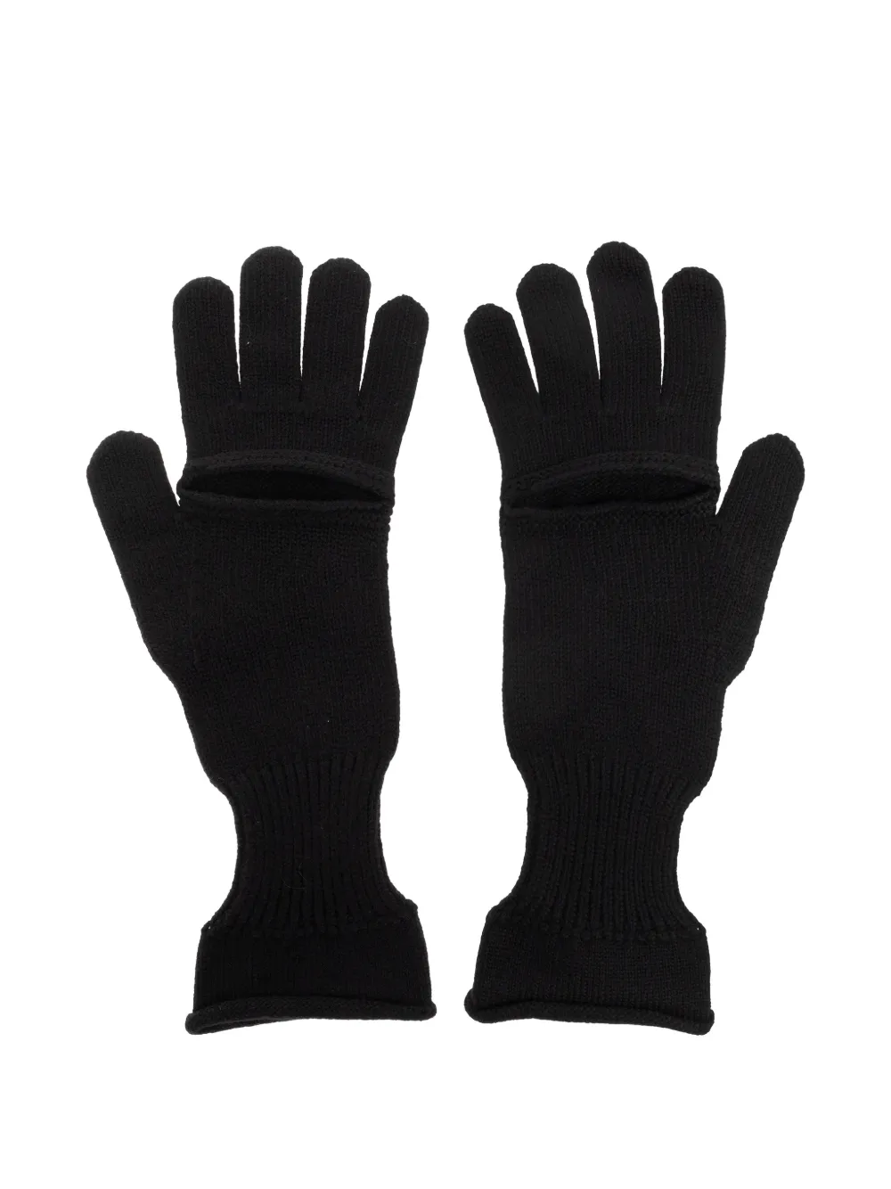 Issey Miyake Cut-out Gloves In Black
