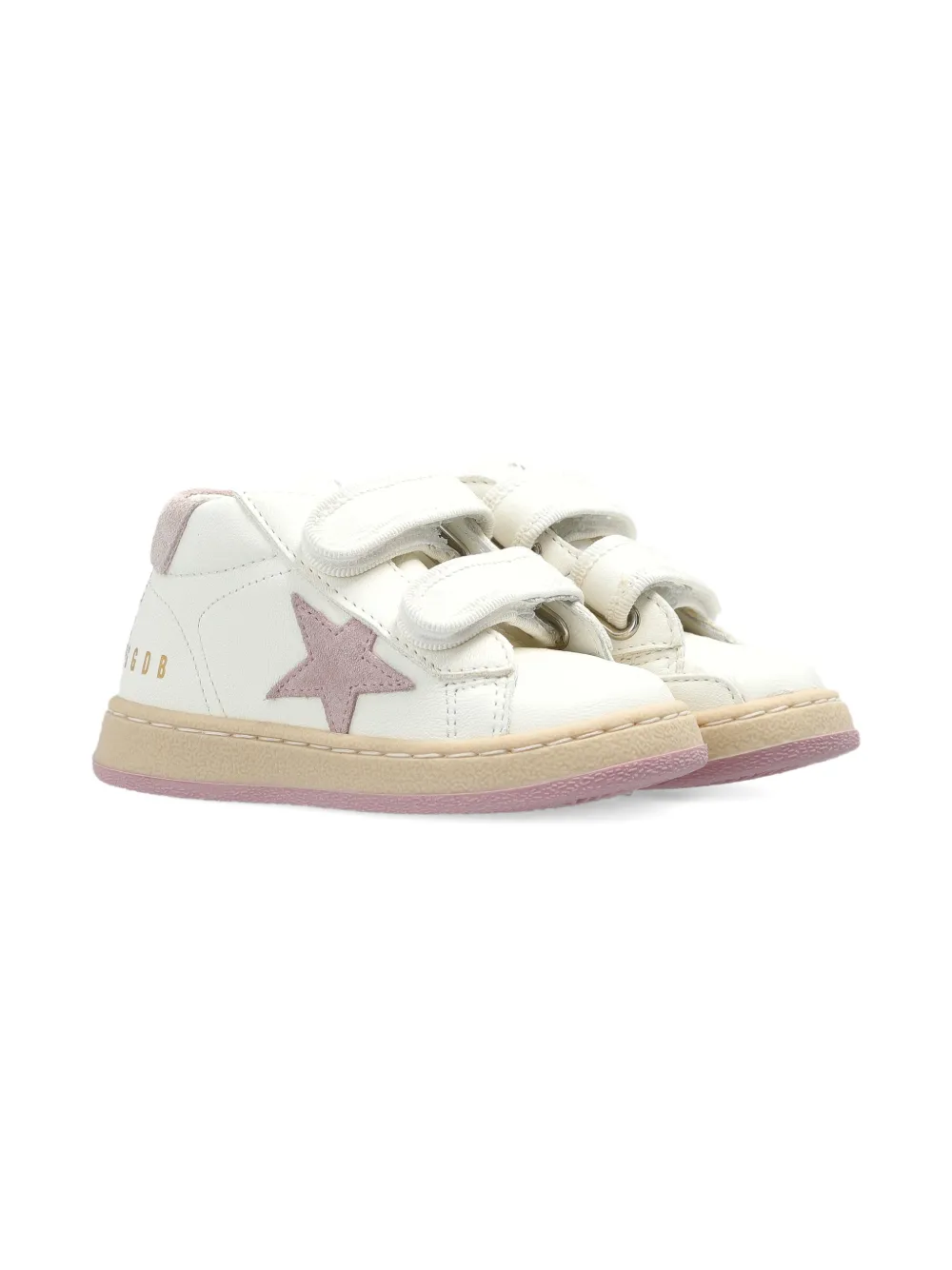Golden Goose Kids June Ballstar leather sneakers Wit