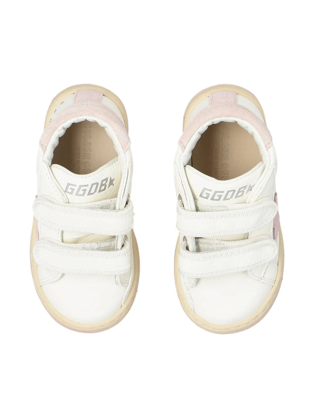 Golden Goose Kids June Ballstar leather sneakers Wit