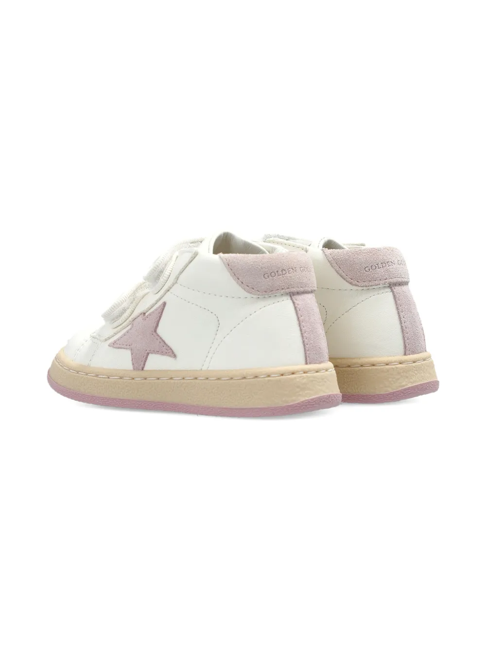 Golden Goose Kids June Ballstar leather sneakers Wit