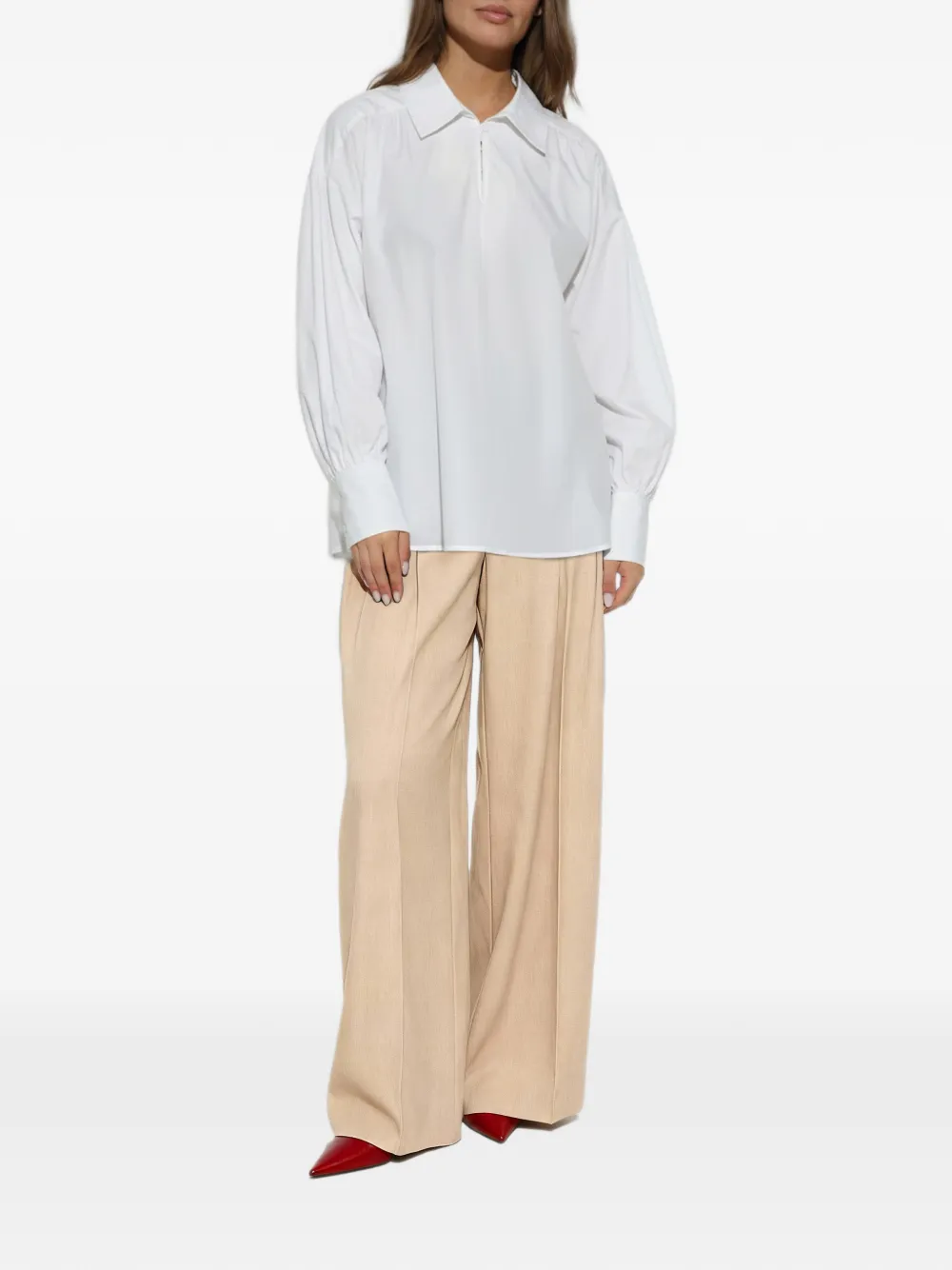 By Malene Birger Leonora organic cotton blouse - Wit