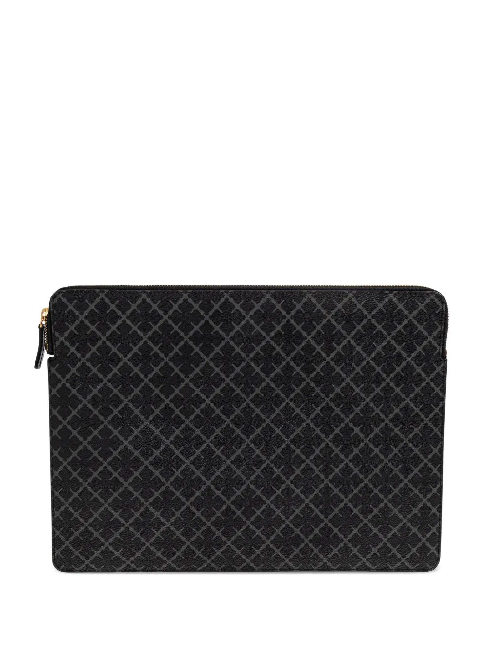 By Malene Birger monogram-pattern zip laptop bag - Schwarz