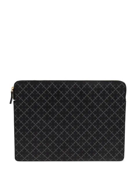 By Malene Birger monogram-pattern zip laptop bag