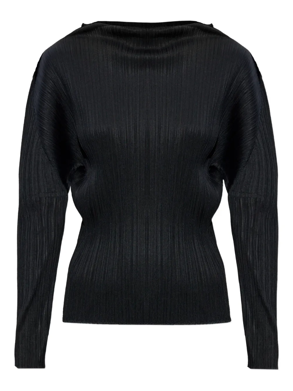 PLEATS PLEASE ベイシック 長袖 ブラック Pleats Please Issey Miyake Pleats long-sleeve Top | Black