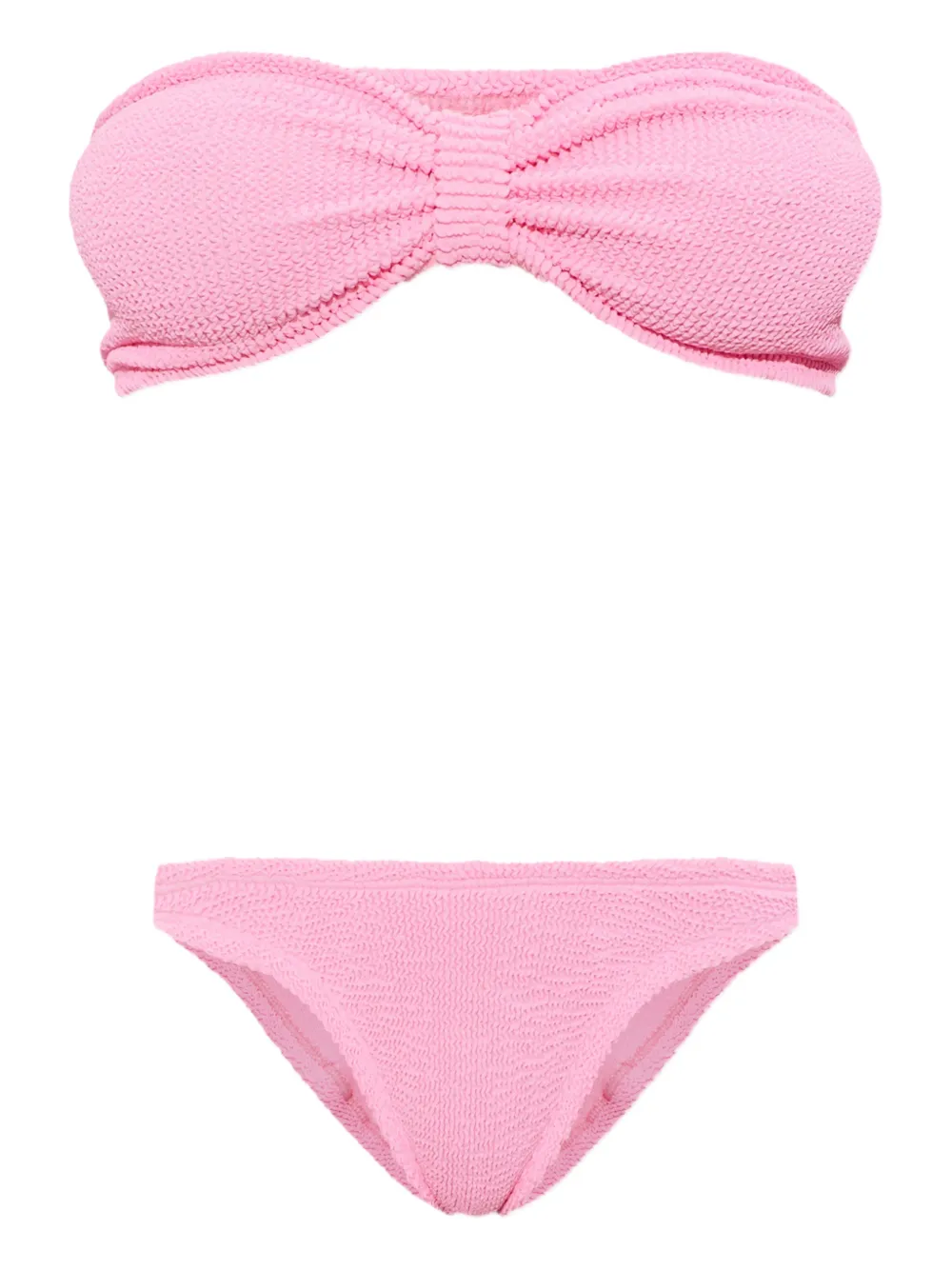 Hunza G Jean crinkle knot bikini - Rosa