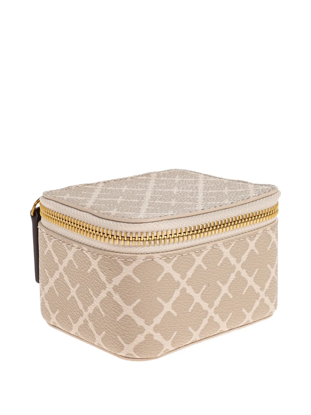 By Malene Birger Geometric Zipped Makeup Bag In Neutral