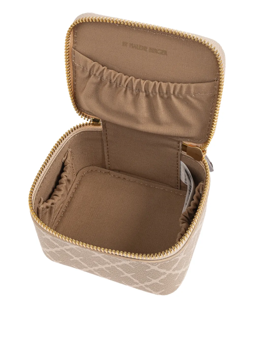 By Malene Birger Geometric Zipped Makeup Bag In Neutral