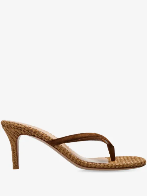 Gianvito Rossi Wildleder-Mules mit gewebtem Absatz