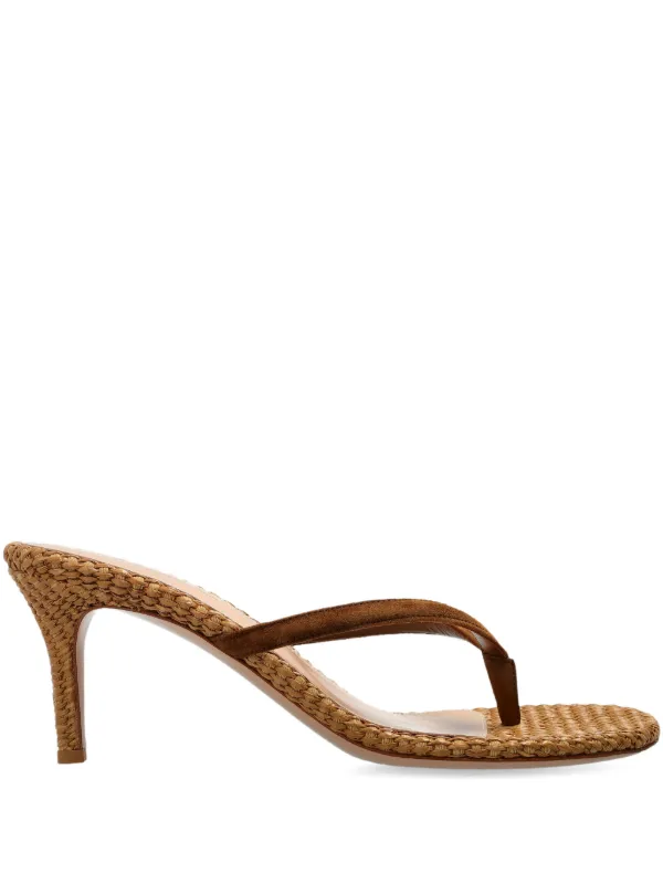 Gianvito Rossi Calypso Thong Sandals in Brown