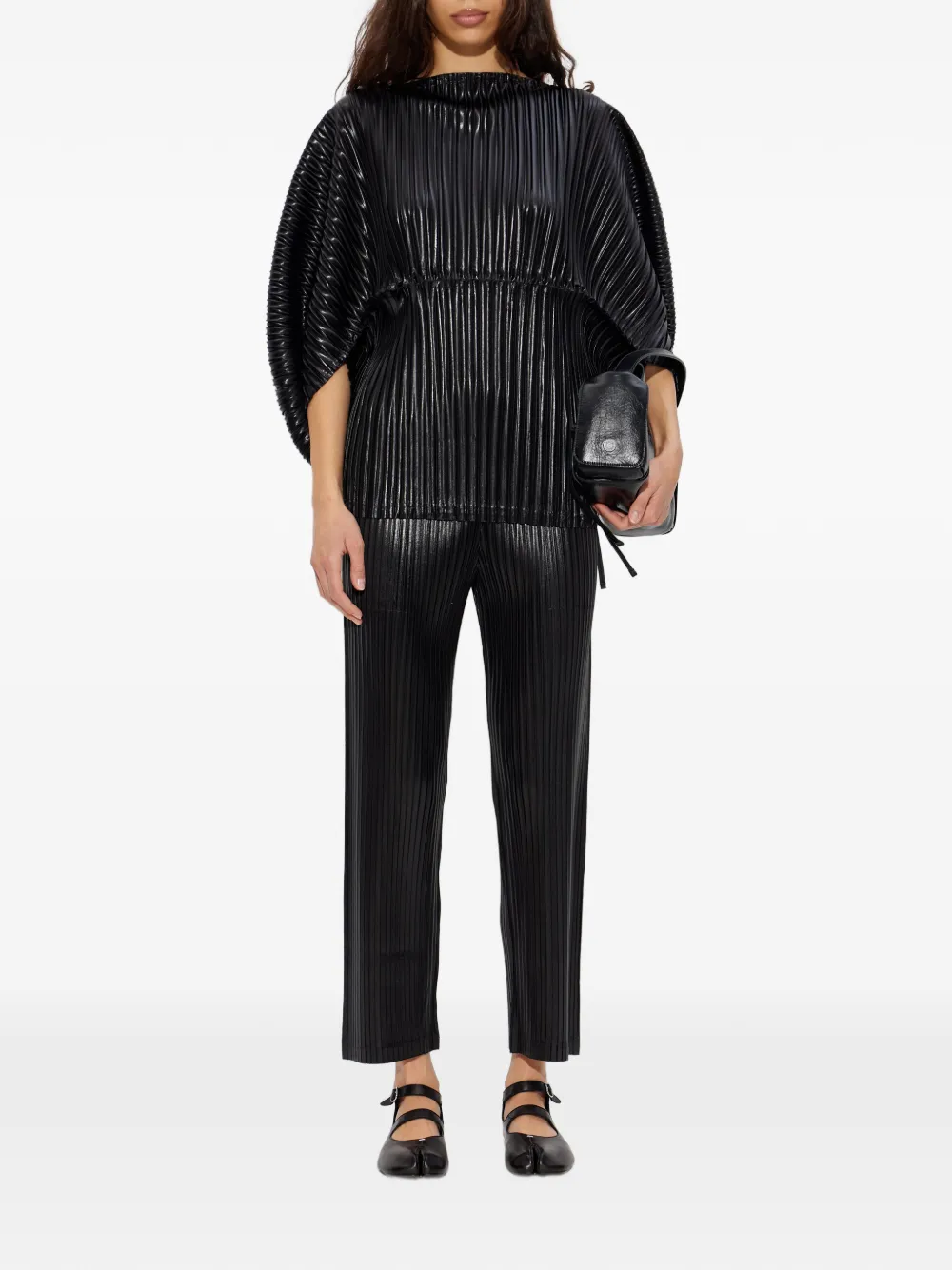 Issey Miyake pleated trousers - Zwart